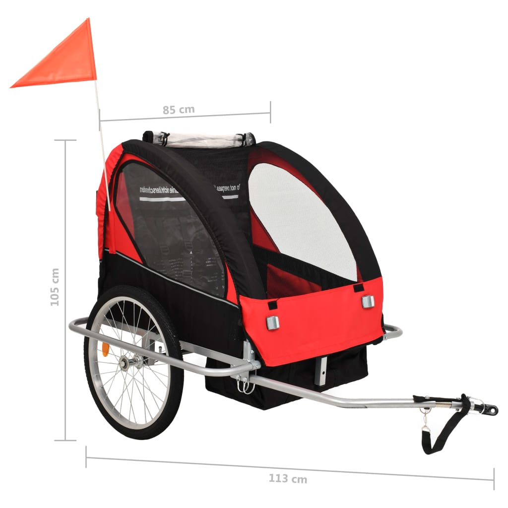 Fietstrailer En Kinderwagen 2-In-1