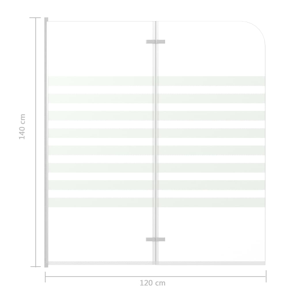 Badwand Gestreept 120X140 Cm Gehard Glas