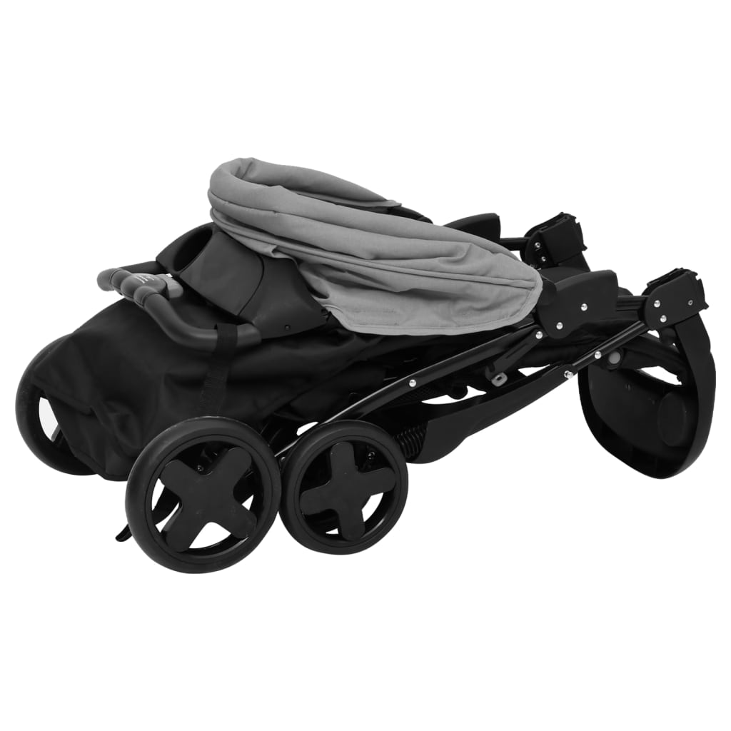 Kinderwagen Staal En Zwart