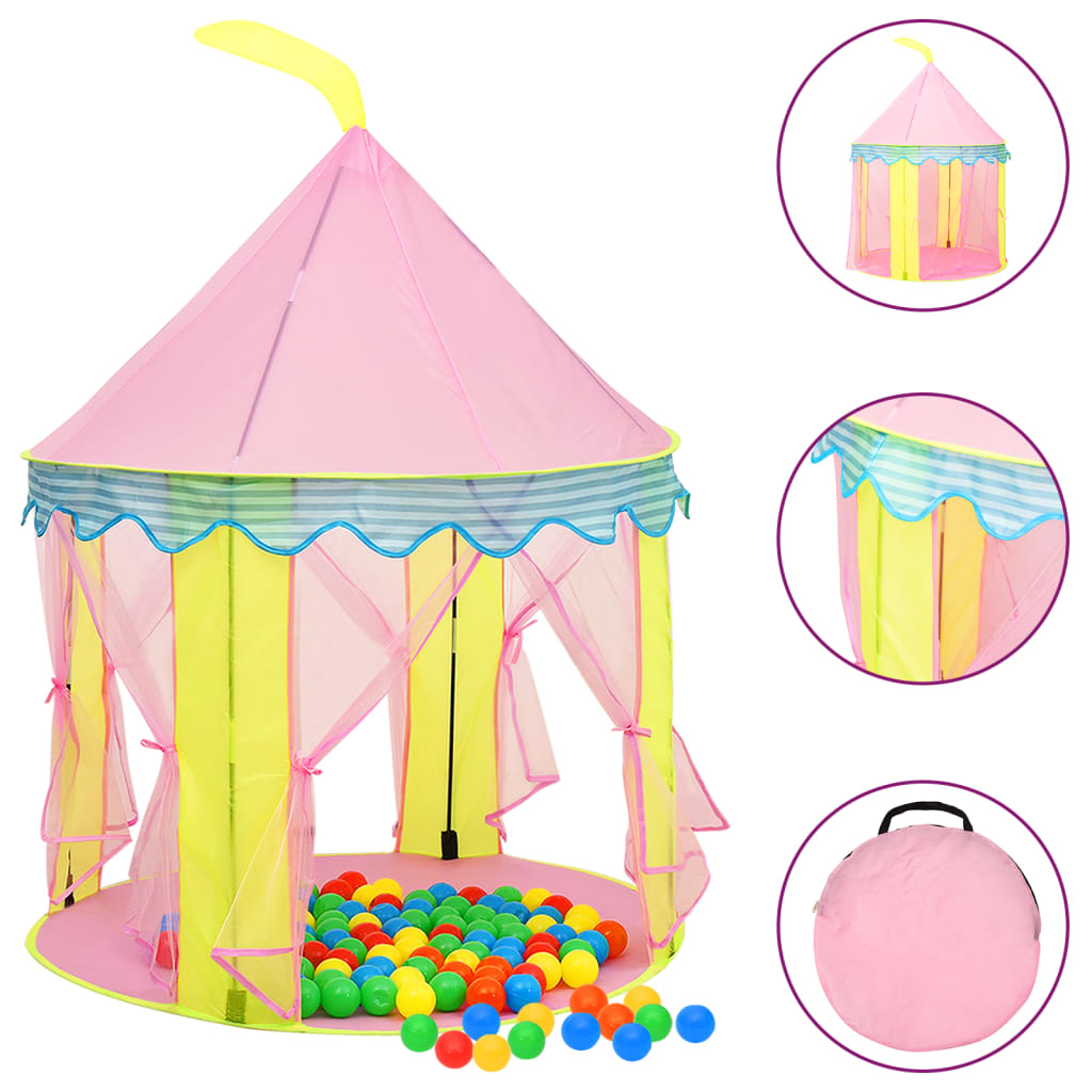 Kinderspeeltent Met 250 Ballen 100X100X127 Cm Roze