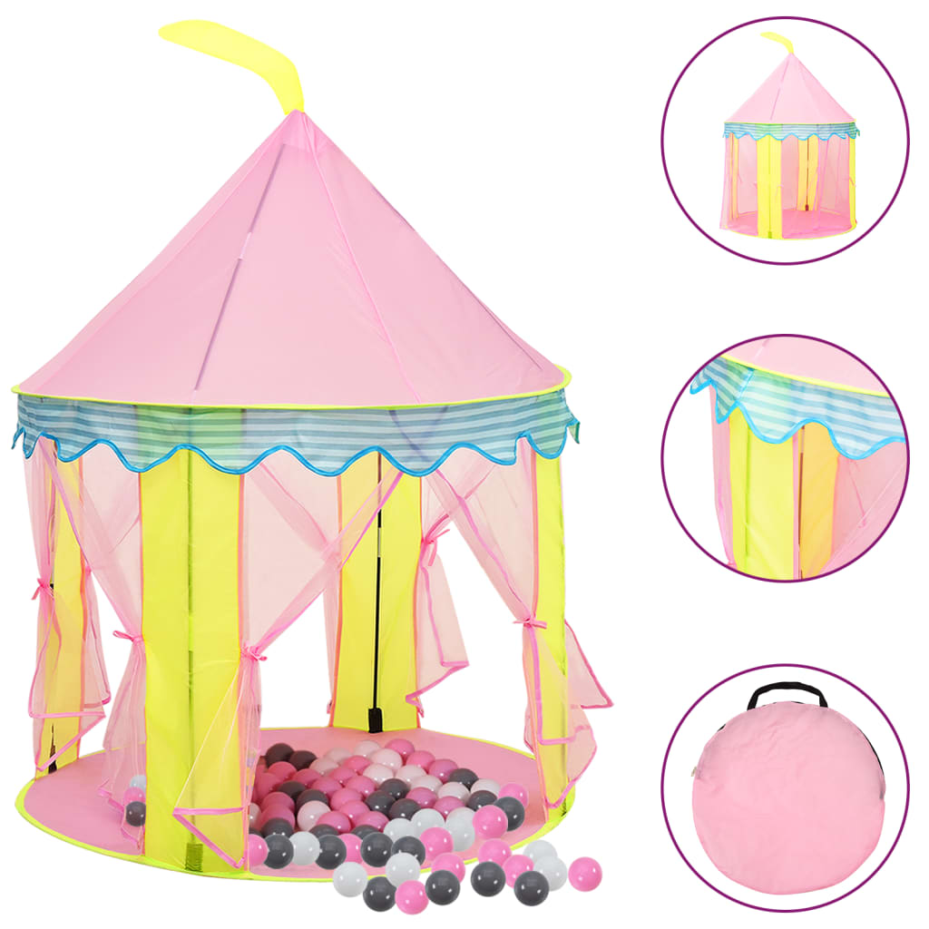 Kinderspeeltent Met 250 Ballen 100X100X127 Cm Roze