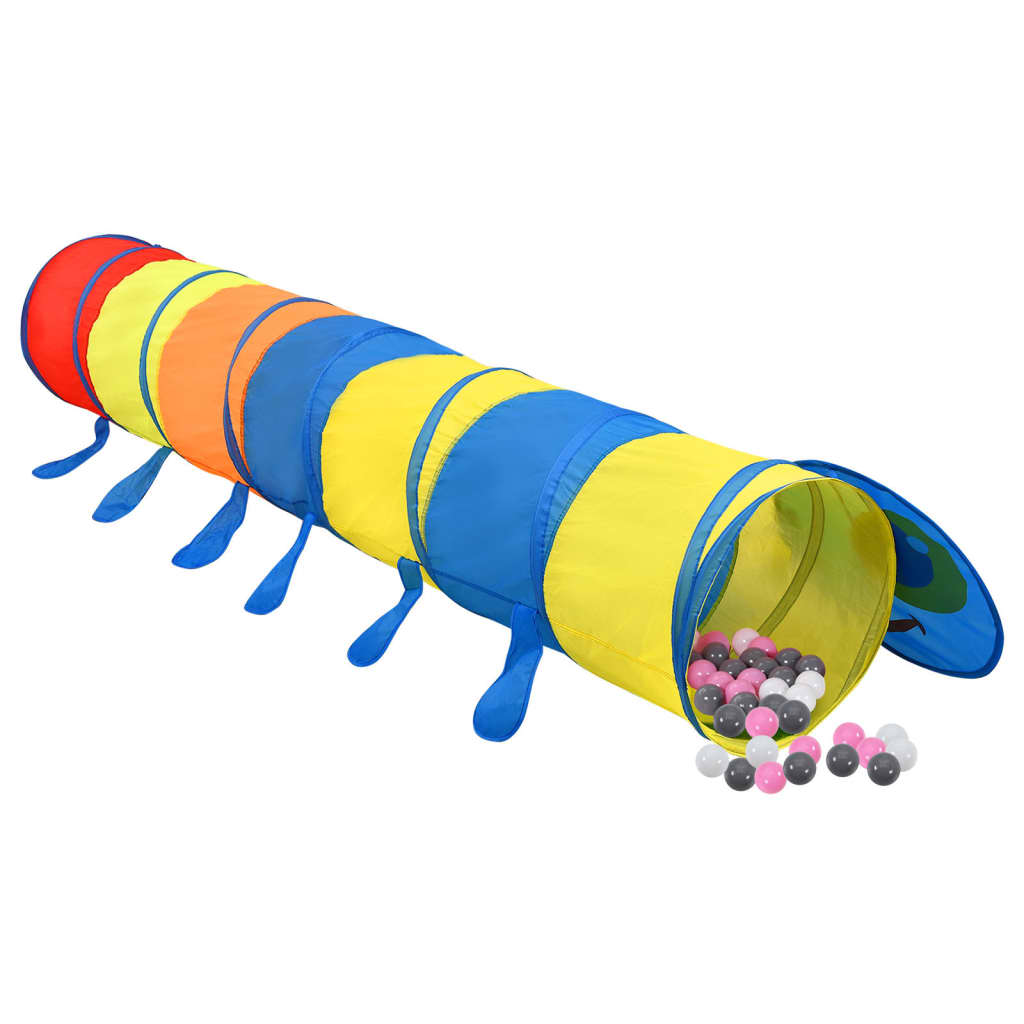 Kinderspeeltunnel Met 250 Ballen 245 Cm Polyester Meerkleurig