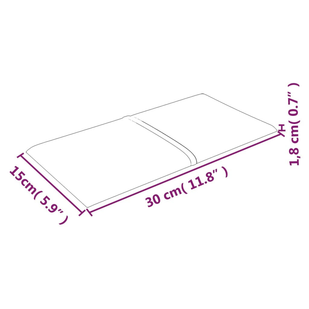 Wandpanelen 0,54 M² Stof