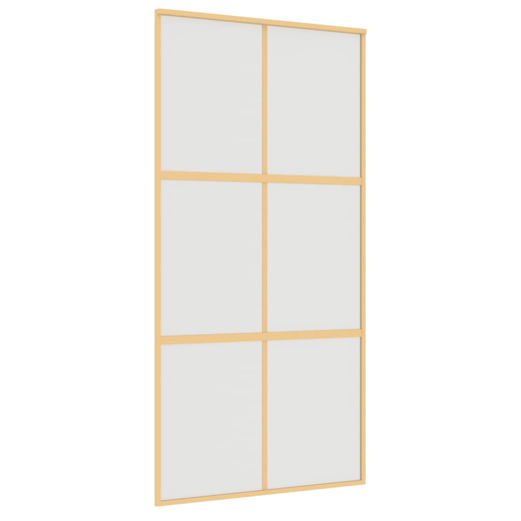 Schuifdeur 102,5X205 Cm Esg-Glas En Aluminium Goudkleurig En Mat