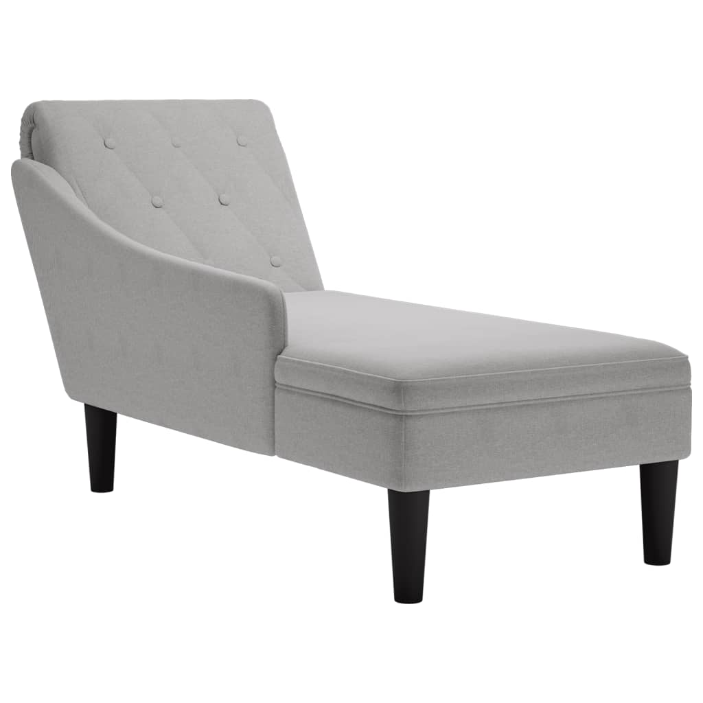 Chaise Longue Met Kussen En Rechterarmleuning Stof