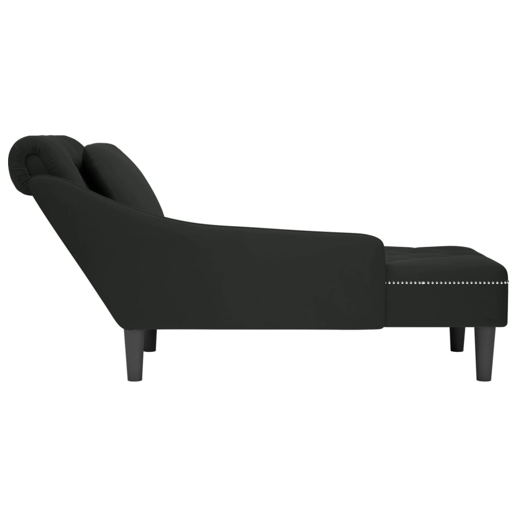 Chaise Longue Met Kussen En Rechterarmleuning Fluweel