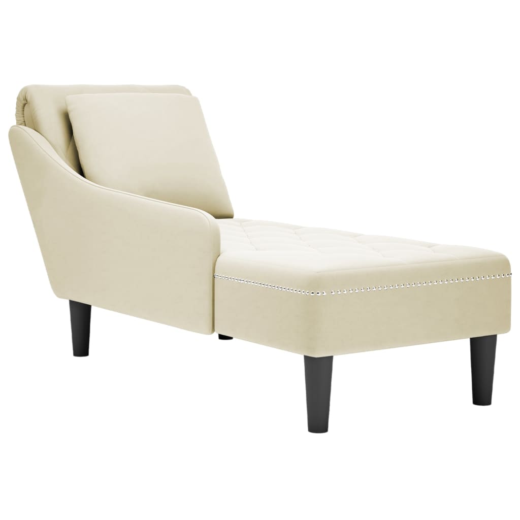 Chaise Longue Met Kussen En Rechterarmleuning Fluweel