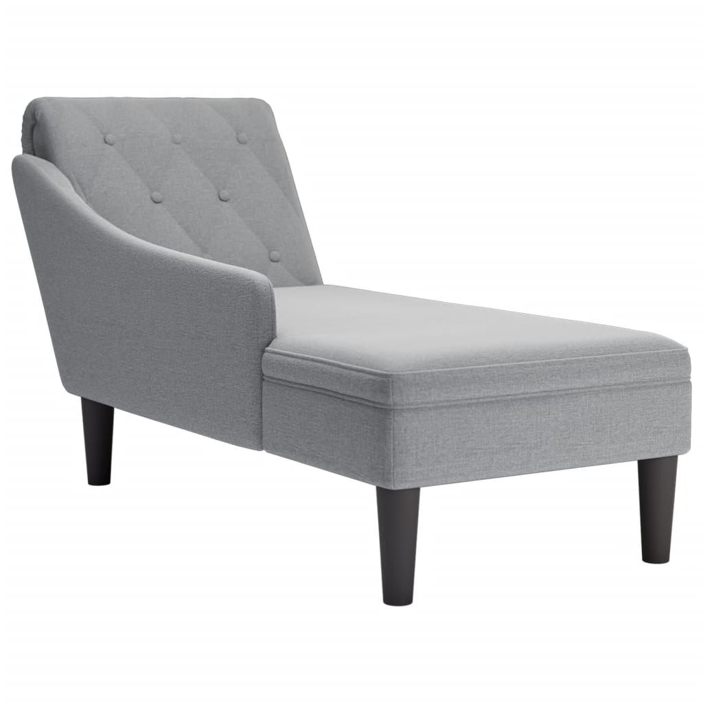 Chaise Longue Met Kussen En Rechterarmleuning Stof