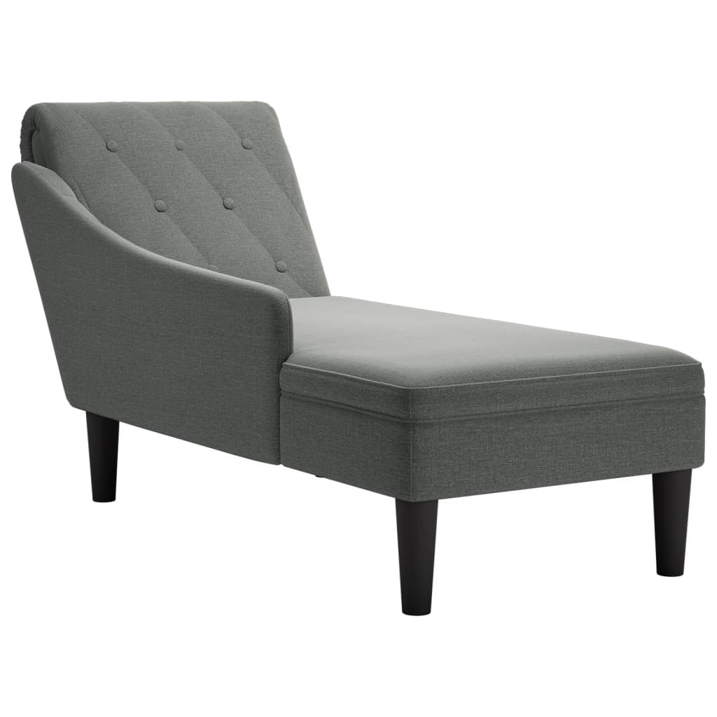 Chaise Longue Met Kussen En Rechterarmleuning Stof