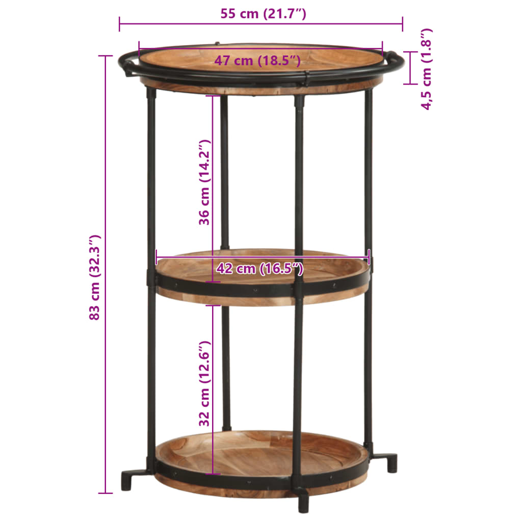 Bijzettafel Ø55X83 Cm