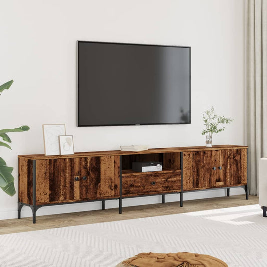 Tv-Meubel Met Lade 200X25X44 Cm Bewerkt Hout Kleurig