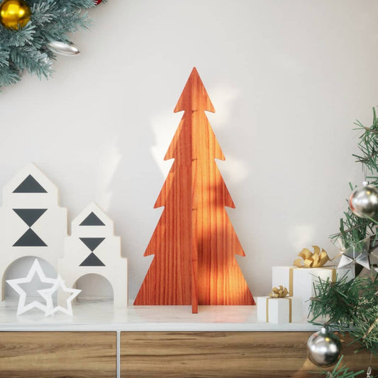 Kerstdecoratie Kerstboom 59,5 Cm Massief Grenenhout