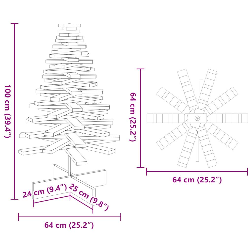 Kerstdecoratie Kerstboom Massief Grenenhout