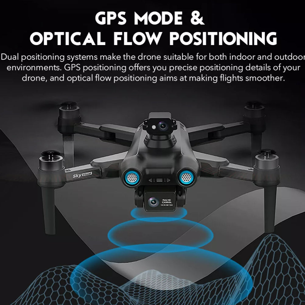 AE6 : Drones Pro - 8K Camera 4K Full HD Dual-Lens Camera GPS + Obstacle Avoidance - Zwart