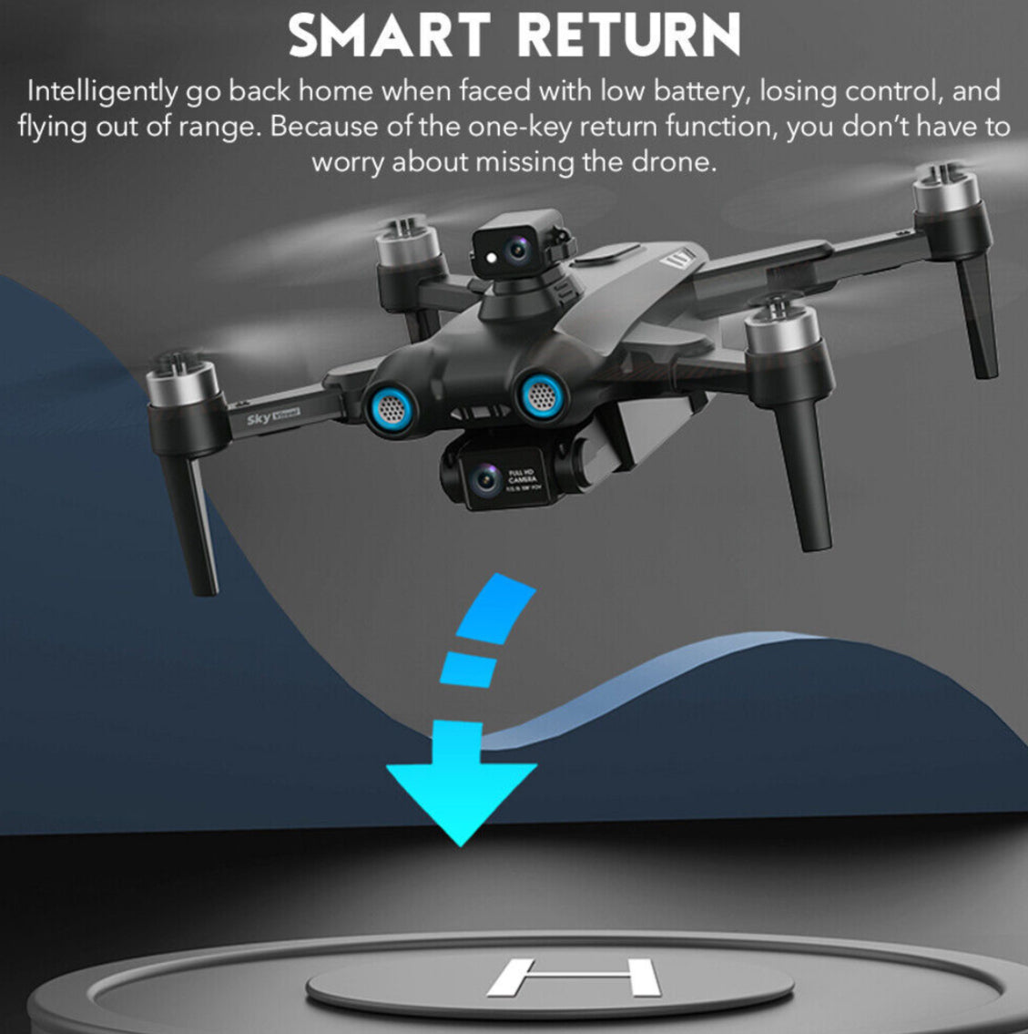 AE6 : Drones Pro - 8K Camera 4K Full HD Dual-Lens Camera GPS + Obstacle Avoidance - Zwart